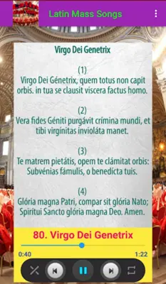 Latin Catholic Mass Songs android App screenshot 1